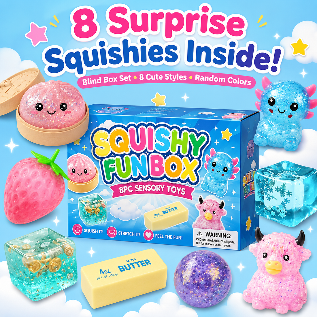 Velura™ 8pc Squishy Fun Box Set