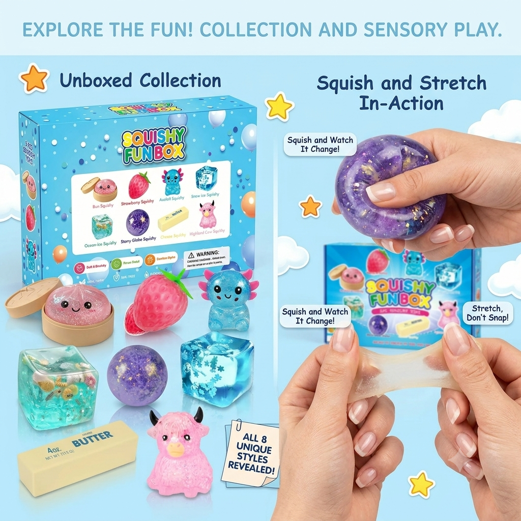 Velura™ 8pc Squishy Fun Box Set