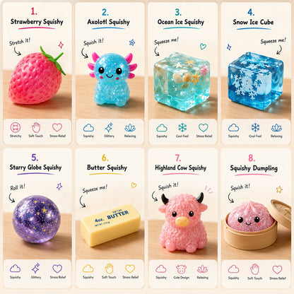 Velura™ 8pc Squishy Fun Box Set